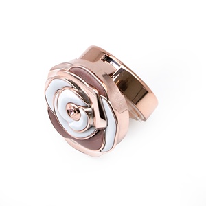 Nouveau design étui à coussin d'air haut fleur rose rond étui à coussin d'air rose pour étui à cosmétiques - Product Image 6