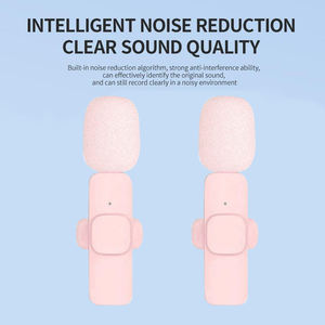 Mini micrófono de solapa Lavalier inalámbrico profesional para iPhone Android para grabación de vídeo de YouTube tipo C K9 ruido - Product Image 6