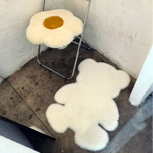 Alfombra de Piel de Conejo Sintética Antideslizante Blanca al por Mayor, Alfombra de Pelo Sintético - Product Image 6
