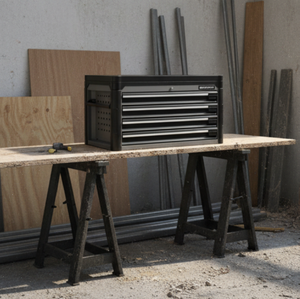 Armoire à outils professionnelle à 4 tiroirs avec serrure, <span class=keywords><strong>coffre</strong></span> à outils métallique mobile populaire pour le bureau, l'entrepôt et le garage - Product Image 2