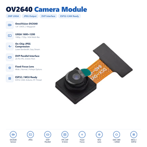 โมดูลกล้อง HT Chipboard 01Studio OV2640 รองรับรูปแบบ YUV และ RGB สำหรับ Kendryte K210 และ ESP32-S3 - Product Image 2