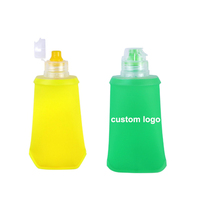 Bouteille de gel énergétique pliable, gourde souple en TPU 150ml 250ml, bouteille d'hydratation pliable, impression de logo personnalisé pour la course à pied et la salle de sport, vente en gros