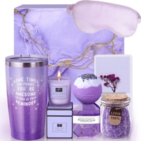 Style violet unique client de Noël maman femme petite amie soeur amis son logo personnalisé promotionnel maman spa coffret cadeau pour les femmes