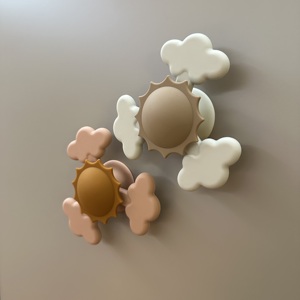 Giocattoli Educativi per Neonati a Forma di Sole e Nuvola in Silicone con Ventose, Giocattolo Sensoriale Antistress Sicuro e Impermeabile - Product Image 4