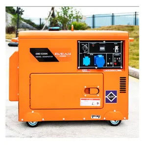 Emean Mini dizel güç ses geçirmez jeneratör kasnak 5kw ile japonya dizel mobil ev taşınabilir jeneratörler