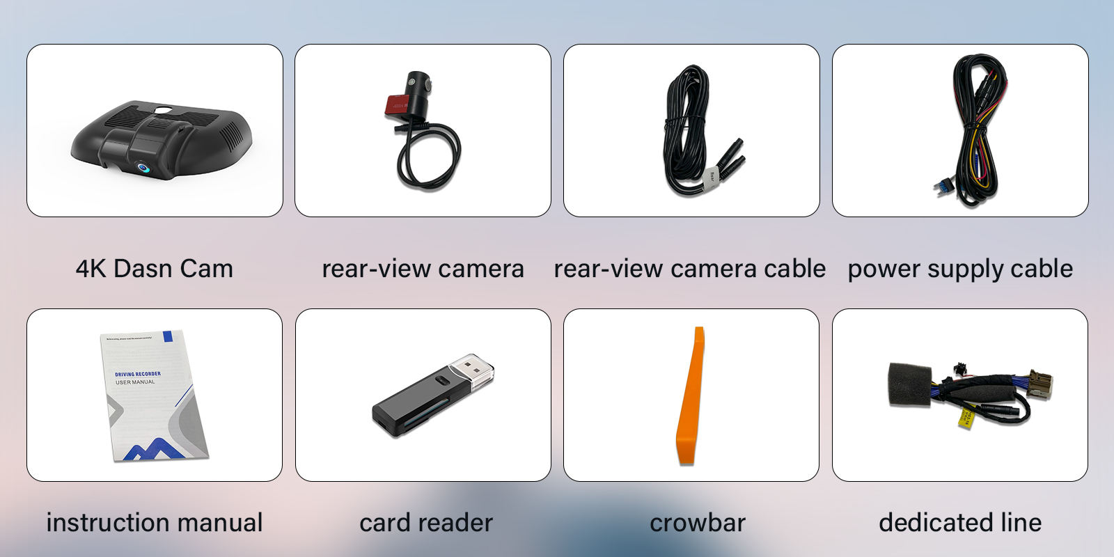 Caméra avant + caméra arrière 1080P