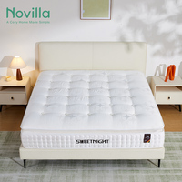 Matelas orthopédique Novilla DR803 Premium confortable et moelleux à ressorts ensachés pour lits, avec mousse à mémoire de forme et latex naturel, idéal pour les hôtels