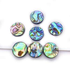 Vente en gros de perles de coquille d'ormeau naturel plat irisé rond carré étoile coeur ovale en forme de goutte entretoise pour collier bracelet - Product Image 4