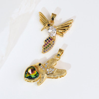 Ailes d'Ange Oiseau Accessoires Pendentif DIY Bracelet Collier Pendentif Simple Charms Laiton Fait Main