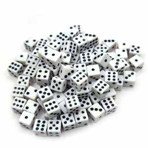 Mini Dados de 8 mm, Seis Caras, Blanco y Negro, Nuevo Diseño, Pequeños Dados Cuadrados de Plástico, Coloridos, Cubos Miniatura de 8 mm - Product Image 3