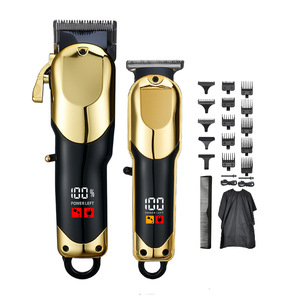 Kit de Aseo Profesional Inalámbrico, Recortadora de Pelo de Barbero de Precisión Cero para Tallado y Acabado, Afeitadora Eléctrica de Acero Inoxidable - Product Image 1