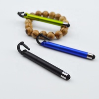 Mini autocollant en plastique pour peinture sur support de téléphone, prise d'écouteurs, pointe en silicone, stylo à bille pour écran, nouveauté 2020