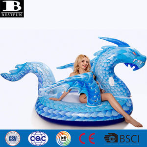 Flotteur de <span class=keywords><strong>piscine</strong></span> gonflable géant en forme de dragon glacé, radeau à monter, PVC durable, île flottante pour adultes et enfants, fête d'été - Product Image 4
