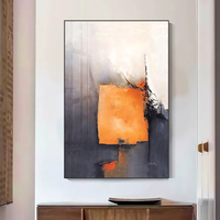 Art abstrait du salon Grande huile texturée sur toile Art mural d'hôtel Peint à la main Peintures de décoration de chambre en or