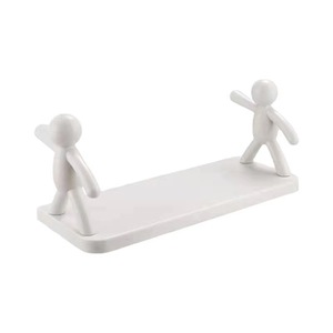 Miniature Bathroom Storage Rack White Rectangle No Drilling Required For Cosmetics And Stationery - Product Image 2