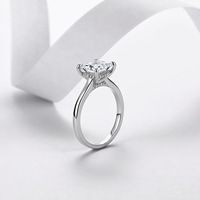 Bague en Moissanite taille Princesse, Argent Sterling 925, Halo caché, 3 carats VVS1 Couleur D, 3 couleurs, Tailles US 5-9, Bijoux pour Femme