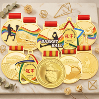Médailles de course personnalisées en alliage de zinc 3D avec ruban, souvenirs de marathon sportifs en or, médailles de course amusantes