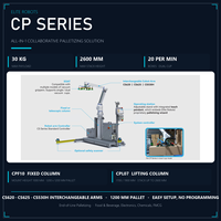 Robot Colaborativo Elite Robots Serie CS, Cobot de 6 Ejes, Carga Útil de 3-30 kg, Alcance de 1800 mm, IP65, ISO13849, 31 Funciones de Seguridad