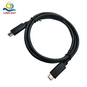Lung Kay Type C Data <b>Cable</b> 1m Fast Charging For Mobile Phone Black PVC Jacket Weaving Shielding - Product Image 1