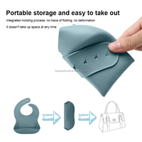 Bavoirs pour bébé en Silicone sans Bpa, vente en gros, bavoir imperméable personnalisable, réglable, facile à nettoyer, bavoir en Silicone écologique pour bébé