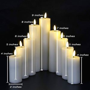 Velas LED con Llama Realista, Funcionamiento a Pilas, Color Marfil, 3D, con Control Remoto, Decoración para el Hogar - Product Image 2