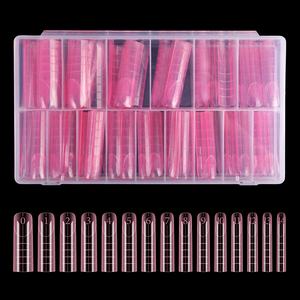 BQAN, <span class=keywords><strong>uñas</strong></span> de doble forma de alta calidad, herramientas de extensión de pegamento Flexible Extra fino, puntas de <span class=keywords><strong>uñas</strong></span> de Gel Rosa acrílico, cubierta completa esculpida - Product Image 5