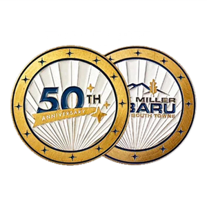 Scambio all'ingrosso due toni 3D sfida monete d'oro per la raccolta - Product Image 3