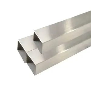 Tuyaux en acier inoxydable carrés en Inox 316l polis brillants de surface de tube en acier inoxydable de qualité supérieure 304/304l