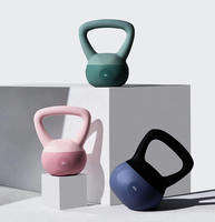 Kettlebell en PVC souple SMARTFIT avec poignée ergonomique, logo personnalisé pour la musculation, 2-20 kg