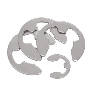 Clips en <span class=keywords><strong>E</strong></span> de acero inoxidable 304 0,8,-30mm GB896 DIN6799, anillos a presión de retención, anillos abiertos para ejes, rodamientos, maquinaria automotriz - Product Image 1