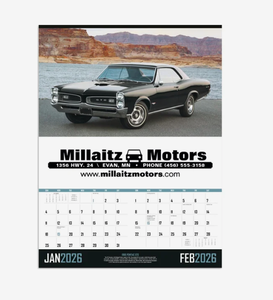 Calendriers Spirales Exécutifs Personnalisés avec Logo Muscle Cars 2027 – Cadeau Promotionnel Premium 12 Mois pour Entreprises (Vente en Gros) - Product Image 4