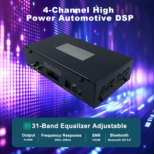 Processeur DSP automobile professionnel 4 canaux haute puissance, <span class=keywords><strong>amplificateur</strong></span> de <span class=keywords><strong>voiture</strong></span> 4x45W MOSFET pleine fréquence 12V noir - Product Image 2