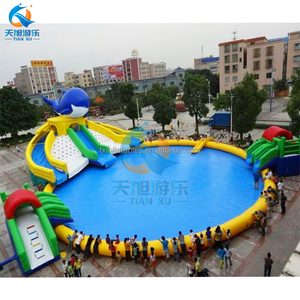 Parque Acuático Inflable Gigante con Toboganes, Divertido Parque de Atracciones Temático, <span class=keywords><strong>Piscina</strong></span> Grande Inflable de PVC Resistente - Product Image 5
