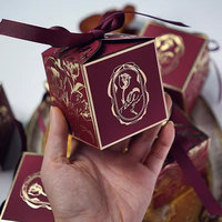 Boîtes en papier de luxe de petite taille pour dragées au chocolat, bonbons, cadeaux, emballages de cadeaux sucrés pour les invités de mariage