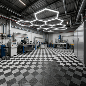 Самые продаваемые модульные напольные покрытия для гаража: дренажные резиновые маты для помещений с системой быстрого монтажа и графическим дизайном - Product Image 6