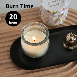 Kendi kaca bening dekorasi rumah mewah lilin kedelai beraroma <span class=keywords><strong>Mini</strong></span> kustom lilin pribadi minyak esensial alami - Product Image 4