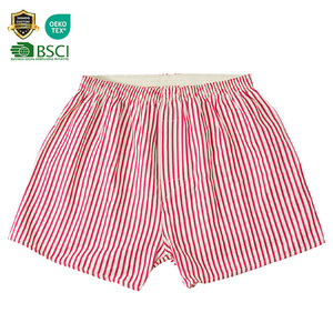 Haute qualité tissé 100 coton boxeurs pour hommes doux respirant confortable sommeil Shorts salon porter caleçons hommes Boxer Shorts - Product Image 1