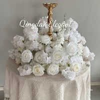 EG-WD214 nouveau 60cm candélabres fleurs mariage soie blanc Table pièce maîtresse Arrangement de fleurs centres de table