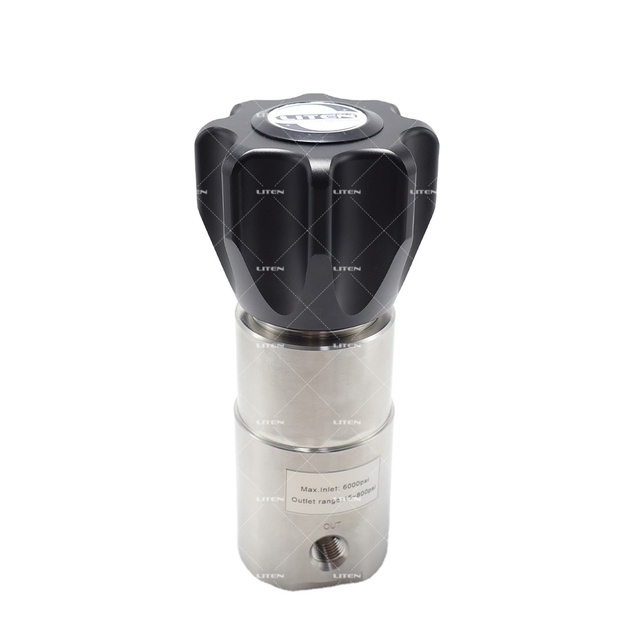 Venting Pressure Regulator 10000 psi 316L Stainless Steel 1/4 High Pressure Back Pressure Regulator Piston Design