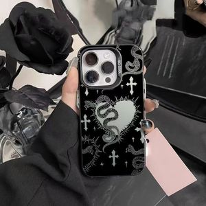 Sombre mystérieux serpent marque <span class=keywords><strong>de</strong></span> luxe croix coque <span class=keywords><strong>de</strong></span> téléphone pour iphone 16 Street Fashion Style couverture pour iphone 15 14 13 12 11 Pro Max - Product Image 6