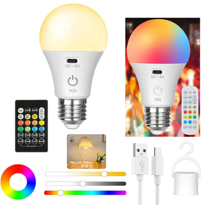Bombilla Inteligente LED RGBW YIHAN, Base E27, Globo de Plástico, Cambio de Color, Control Remoto, Regulable, 30000 Horas de Vida Útil, 4100K Blanco Neutro - Product Image 5