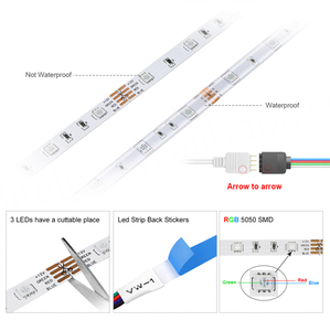 แถบไฟแอลอีดีอัจฉริยะสำหรับทีวี Dc5V Ws2813 12โวลต์แบบงอได้หลายสีติดได้ - Product Image 3
