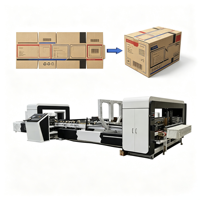 Machine automatique de pliage et de collage de cartons, machine automatique de pliage et de collage de boîtes en carton ondulé haute vitesse, machine pour carton ondulé