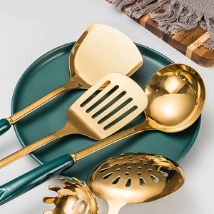 Kitchen <b>Tools</b> Ceramic Handle 7pcs Stainless Steel Kitchen Cooking Utensils Set Kitchenware Set - Product Image 4