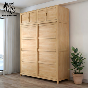 ขายตรงจากโรงงาน ราคาถูก รับสั่งทำ มีสินค้าจำนวนมาก ดรอปชิปปิ้ง ตู้เสื้อผ้าดีไซน์ใหม่ เฟอร์นิเจอร์ห้องนอน ตู้เสื้อผ้าบานเลื่อนไม้ - Product Image 5