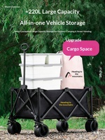 Chariot à quatre roues Mountain Stall, peut tirer une remorque, table pliante portable, OEM, pour extérieur et camping en voiture, 107x57x37cm