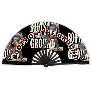 BSBH Vente en gros Personnalisé YASSS Personnalisé Clap Rave Grands Ventilateurs Main Bambou Ligne Danse Clacking Mariage Ventilateurs Pliants Sublimation Blanc - Product Image 6