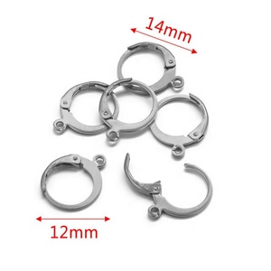 316L Edelstahl Haken Ohrring Befunde mit Schlaufen ohrring Befunde Komponenten Zubehör - Product Image 6