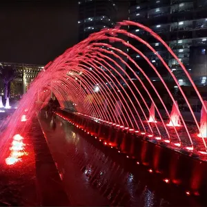 Artwatershow Commercial Fun Water Fountain Colorful LED Light Flowing Jumping Jet Fountain