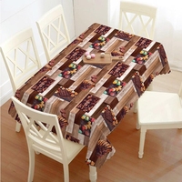 Housse de table en PVC personnalisée, imperméable, en plastique, imprimé feuilles, pour les fêtes et les événements
